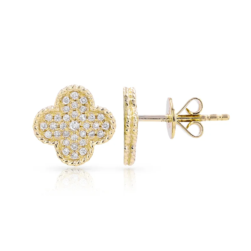 Personalized Jewelry Sale – Unique Pieces At Great Prices Diamond Pave Clover Studs