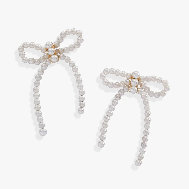 Dainty And Elegant Jewelry Now At Reduced Prices Mother of Pearl Bow Earrings