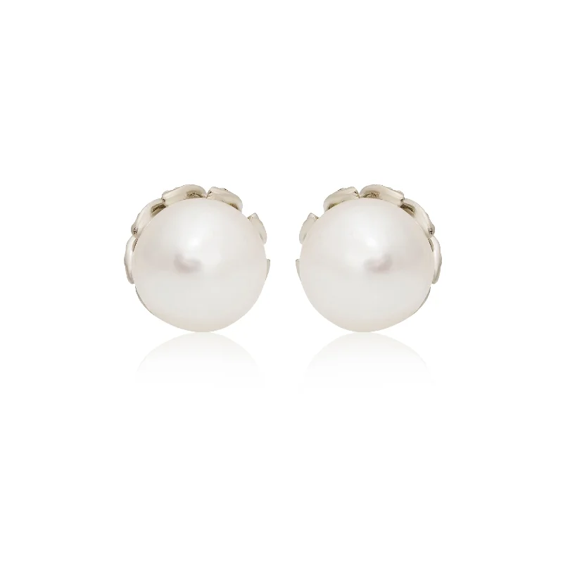 Modern Statement Jewelry For Bold Styling Pearl Flowerbud Earrings