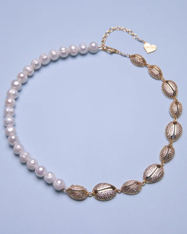 Fashion-Forward Jewelry At Incredible Prices Pearl Shell 50/50 Necklace