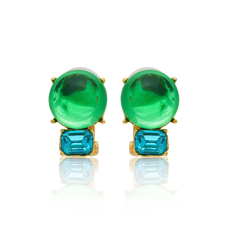 Huge Savings On Timeless Jewelry Collections Peridot & Aqua Gold Clip Earrings