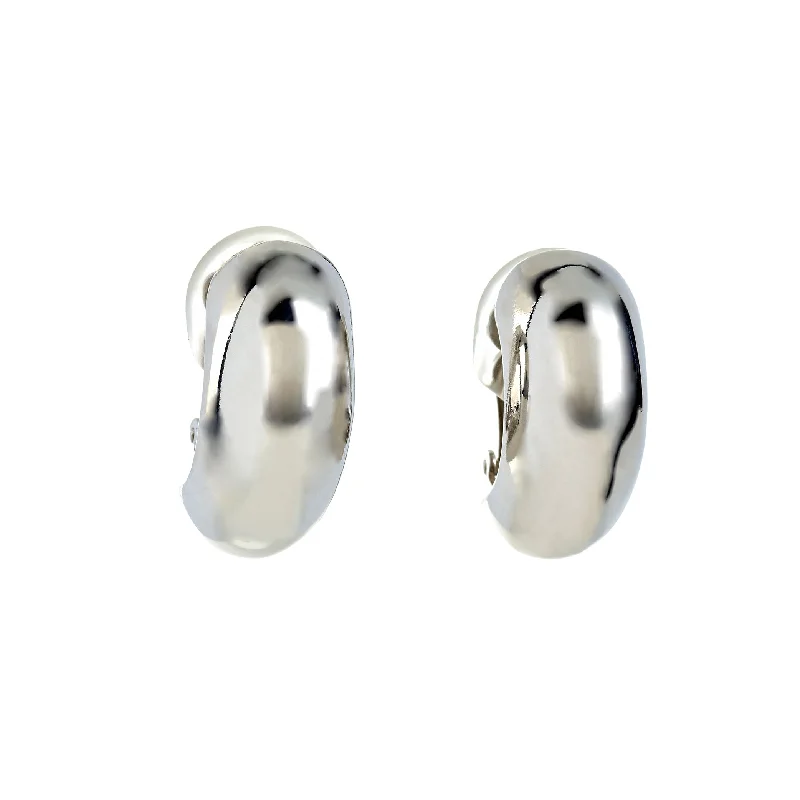 Shop Jewelry That Shines Without The High Price Polished Silver Hoop Clip Earrings