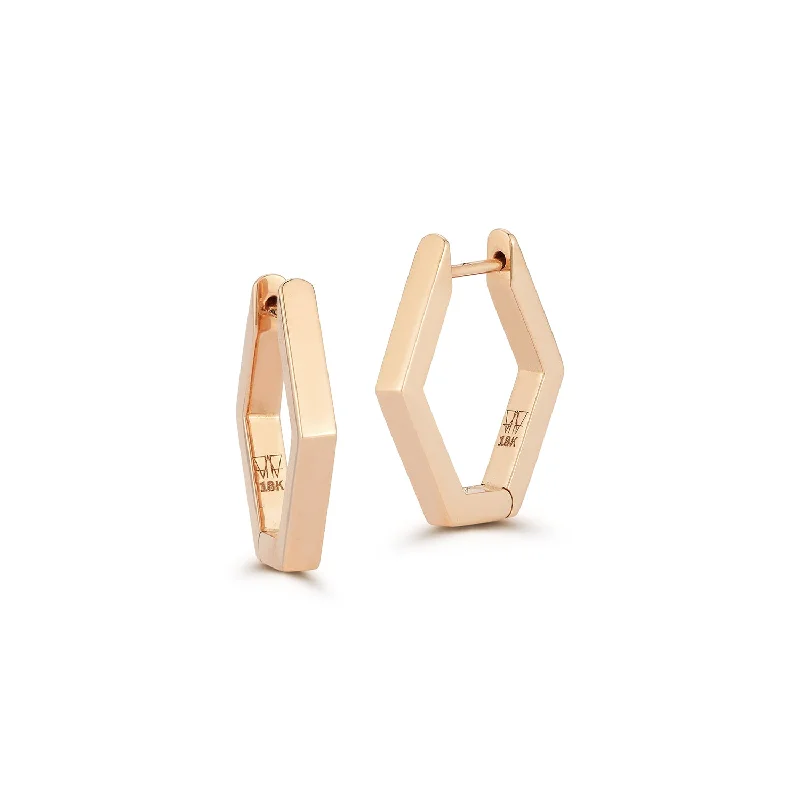 Elegant Jewelry At Unbeatable Offers – Shop Before It's Gone QUENTIN 18K HEXAGON HOOP EARRINGS