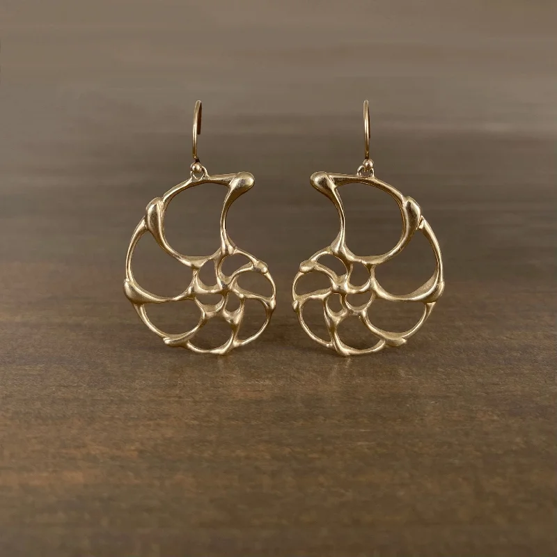 Best Jewelry Sale – Shop Exclusive Designs Now Small Gold Open Ammonite Earrings