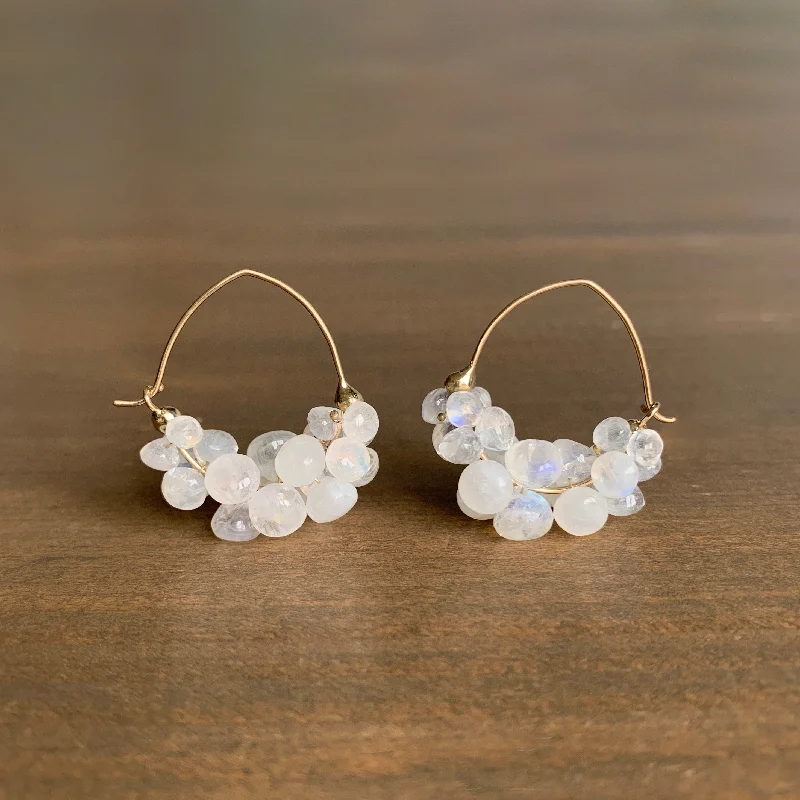 Stunning Jewelry Pieces At The Lowest Prices Ever Rainbow Moonstone Cloud Hoop Earrings