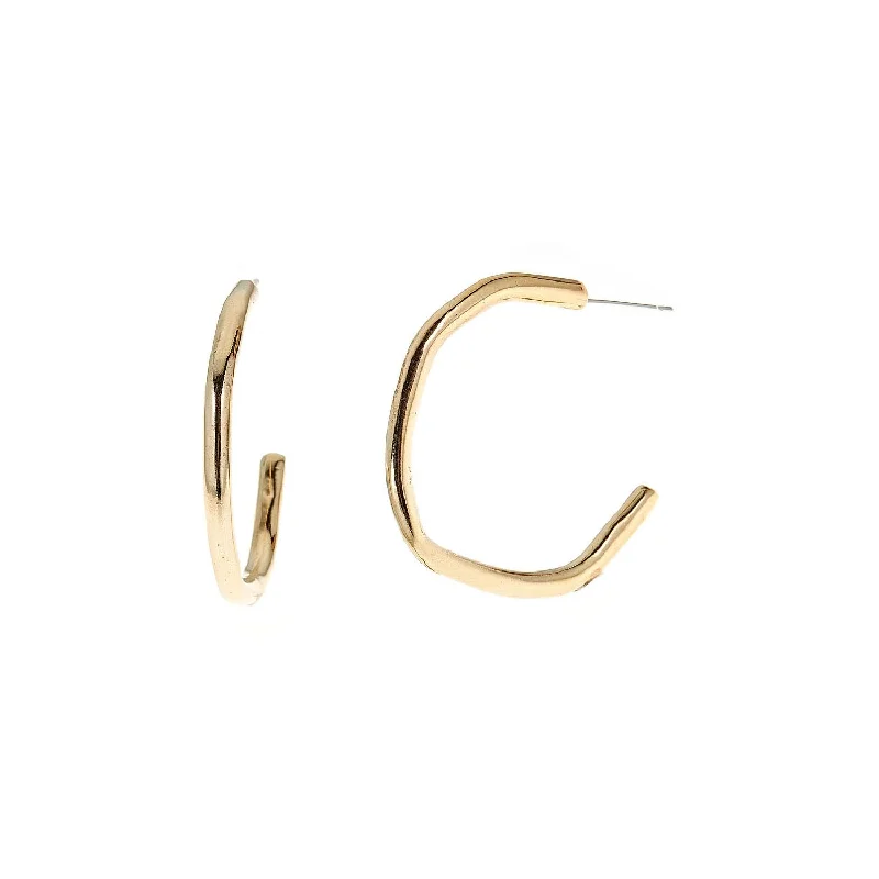 Special Jewelry Deals – Upgrade Your Collection Rugged Medium Hoops, Brass