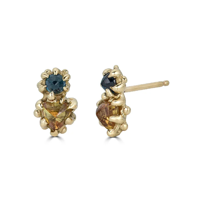 Unmissable Deals On Handmade Jewelry Collections Sapphire Duo Stud, 14k