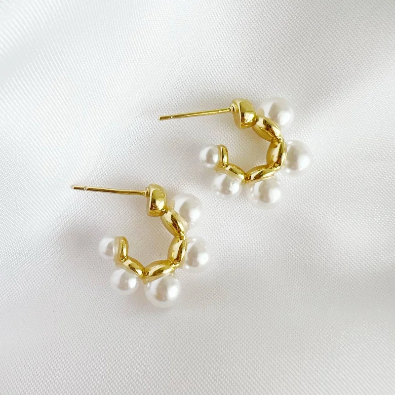 Stunning Jewelry At Even More Stunning Prices Sea Isle Pearl Beaded Hoops Earrings Gold Filled