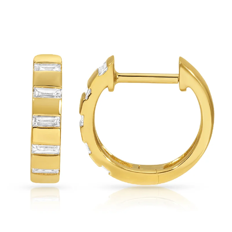 Premium Diamond Jewelry At Once-In-A-Lifetime Discounts Segment Baguette Huggies