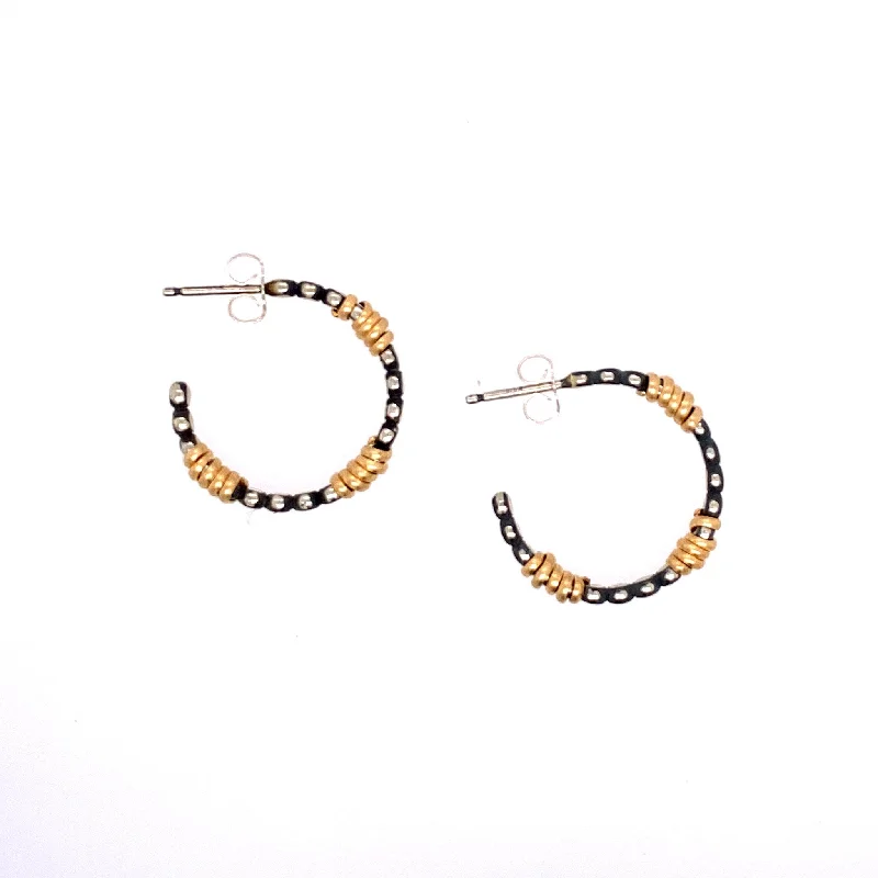 Best Jewelry Deals – Shop Premium Pieces At Great Prices Small Front Facing Bead Hoop with 3 Wraps (E1647)