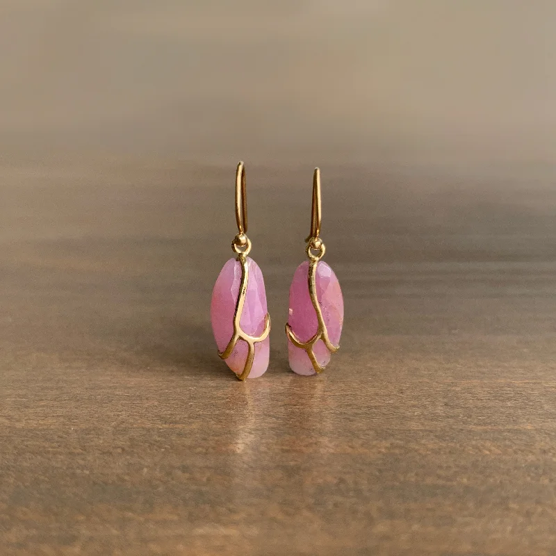 Breathtaking Jewelry At Limited-Time Savings Small Pink Sapphire Butterfly Earrings