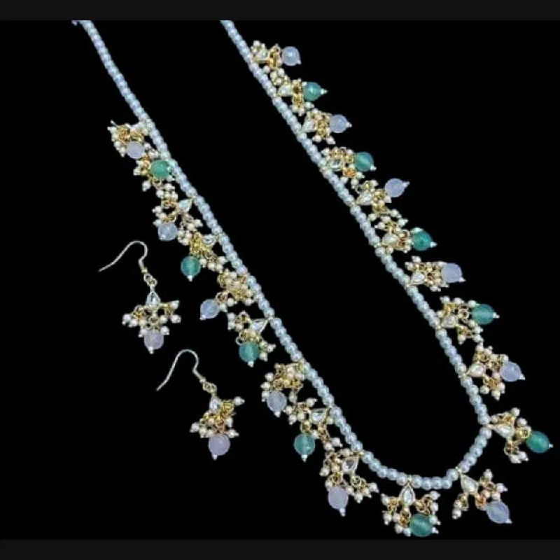Personalized Engraved Jewelry For Meaningful Gifts SNERA Gold Plated Kundan Stone And Beads Necklace Set Personalized Engraved Jewelry For Meaningful Gifts SNERA Gold Plated Kundan Stone And Beads Necklace Set