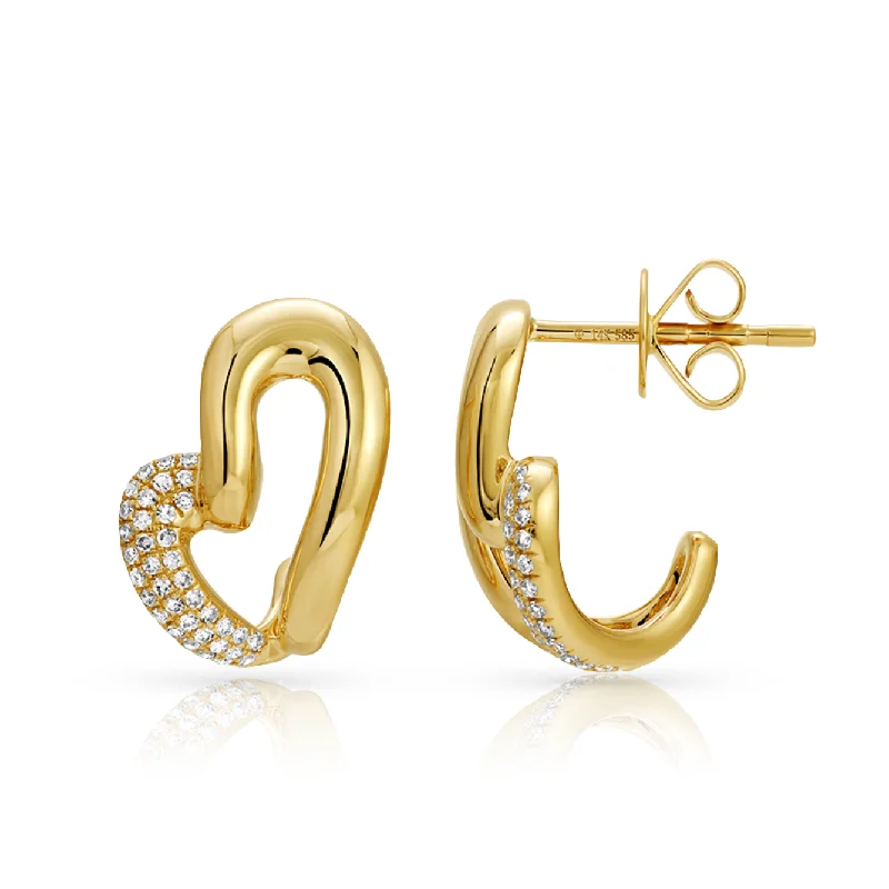 Must-Have Jewelry At Unbelievable Discounts Split Bold Heart Studs
