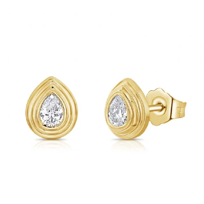 Shop Dazzling Jewelry At The Best Prices Statement Gold Pear Diamond Studs