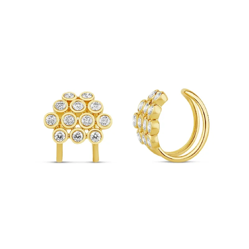 Best Jewelry Deals – Premium Quality At Exclusive Discounts Statement Multi-Bezel Diamond Ear Cuff