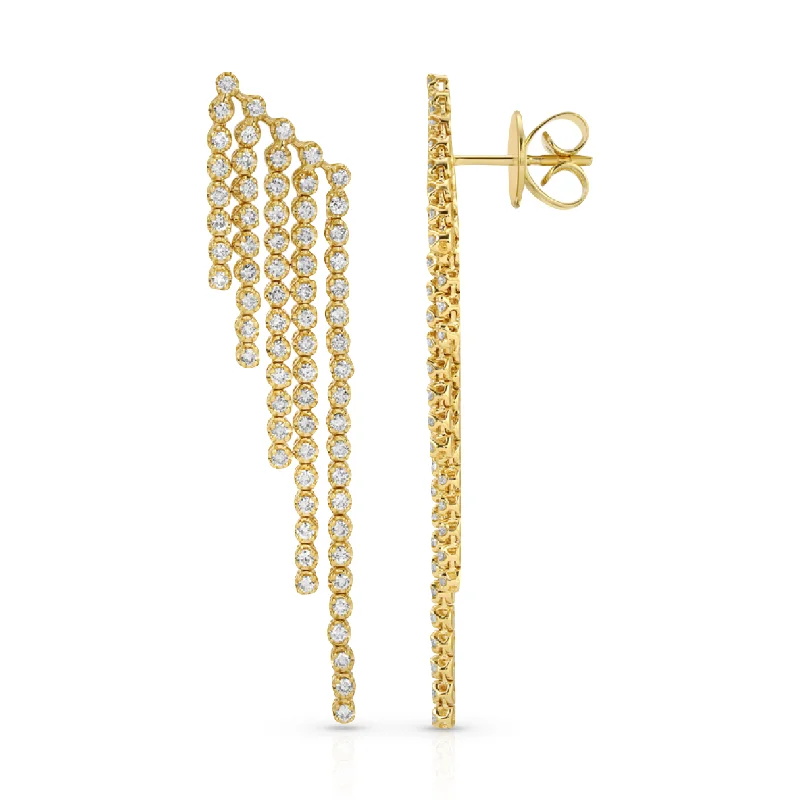 Shop Elegant Jewelry At Unbeatable Prices Straight Diamond 5-Drop Tennis Crown Earrings Shop Elegant Jewelry At Unbeatable Prices Straight Diamond 5-Drop Tennis Crown Earrings