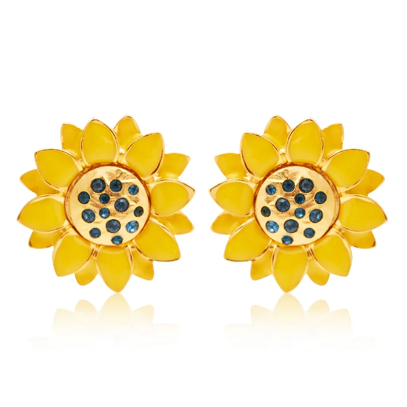 Limited Stock On Premium Jewelry At Low Prices Sunflower Clip-On Earrings