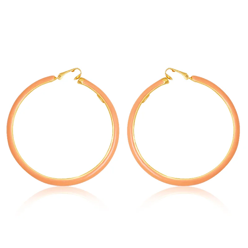 Customized Silver Jewelry For Unique Style Sunset Glow Clip On Hoop Earrings
