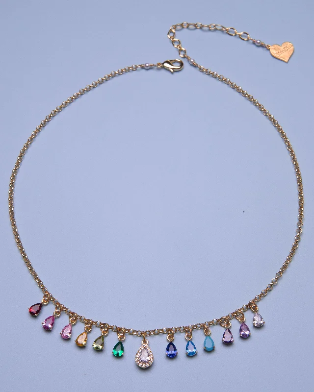 Limited-Time Offer On Elegant Jewelry Pieces Teardrop Kaleidoscope Necklace