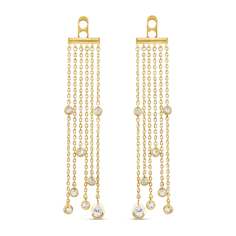 Classic And Modern Jewelry Styles On Sale Topaz Tassel Earring Back Charm