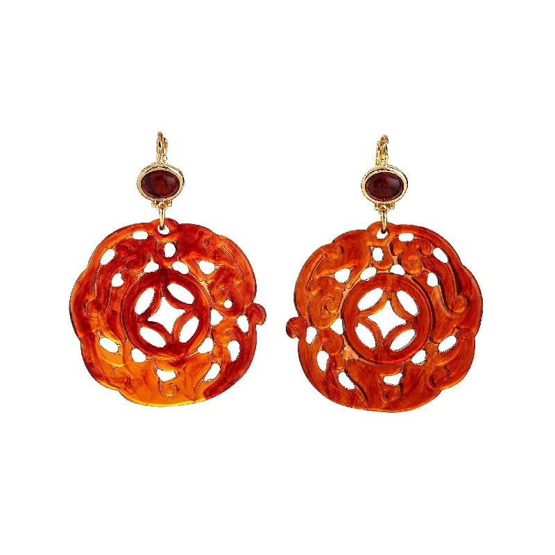 Flash Sale On Exquisite Jewelry – Don't Miss Out Tortoise Carved Drop Earrings
