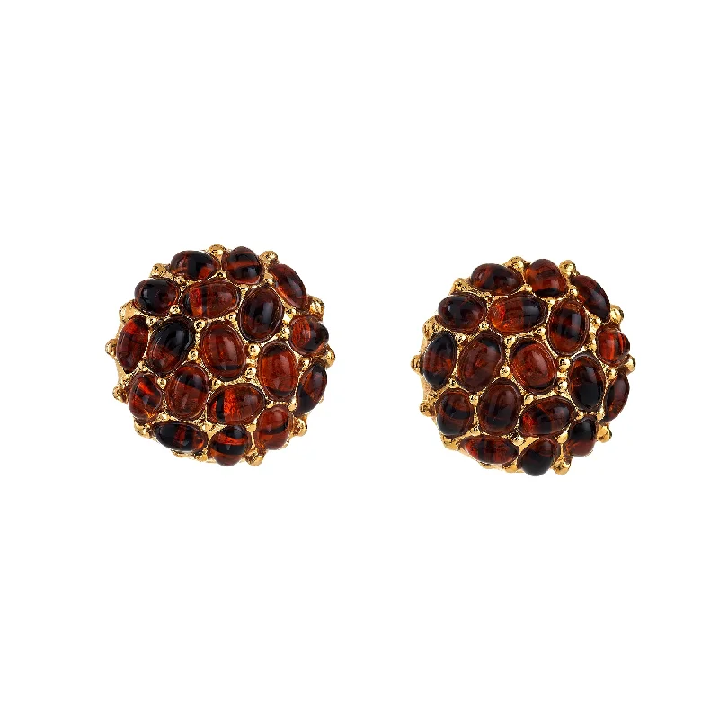 Handcrafted Jewelry Sale – Unique Designs At Low Prices Tortoise Oval Button Clip Earrings