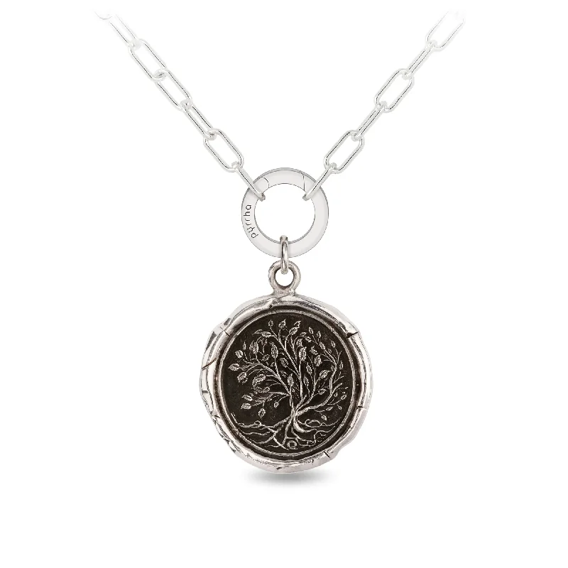 Luxury Jewelry Sale – Sparkle For Less Tree of Life Small Paperclip Chain Necklace