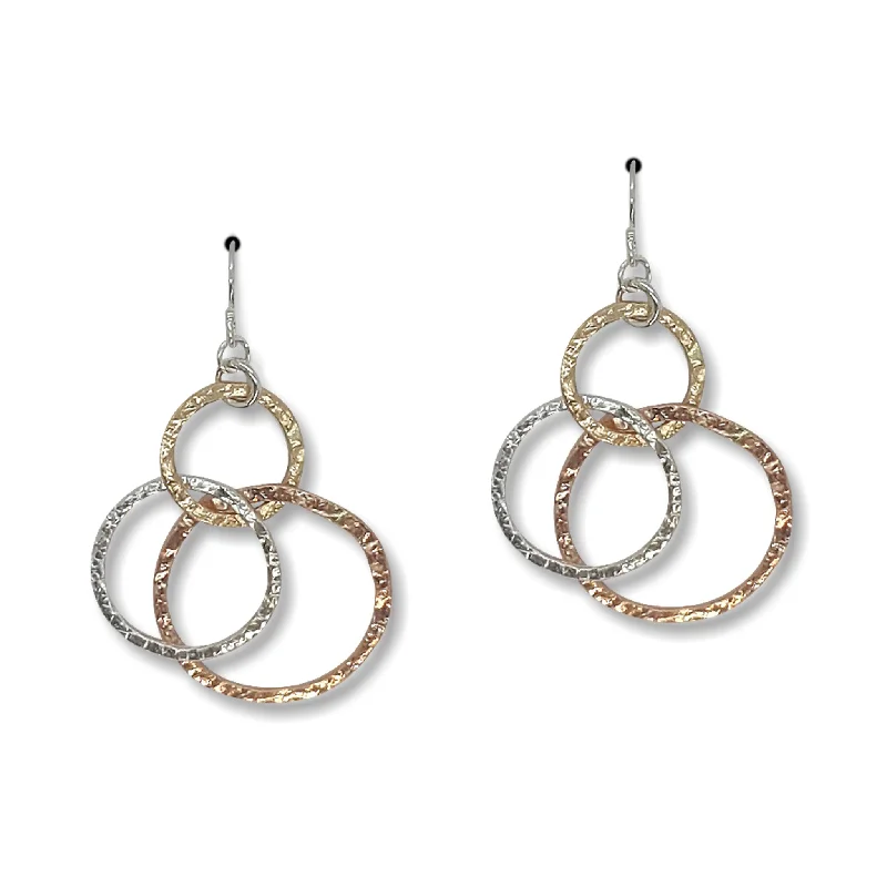 Must-Have Jewelry At Unbelievable Discounts Tri Textured Hoop Earrings (RE1412)