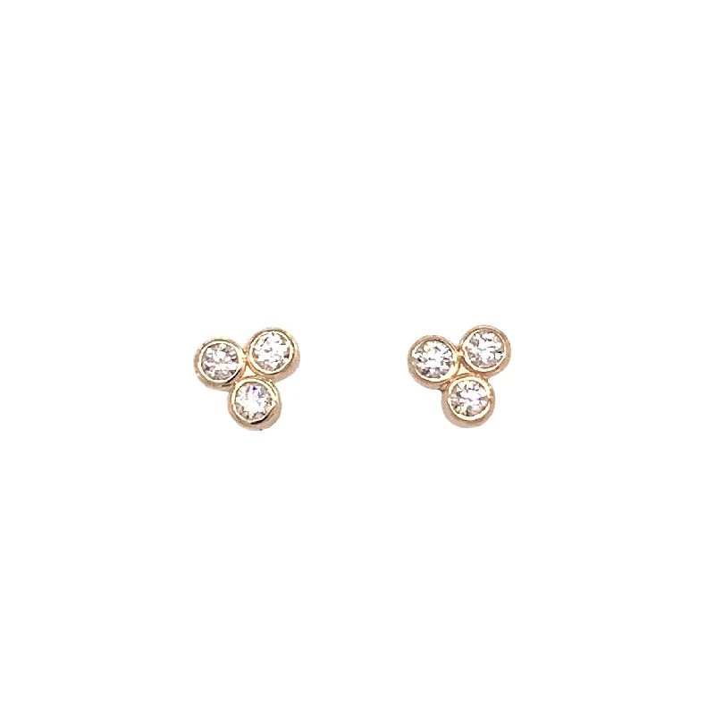 Jewelry Clearance Sale – Final Reductions Trifecta Diamond Post Earrings (E1738)
