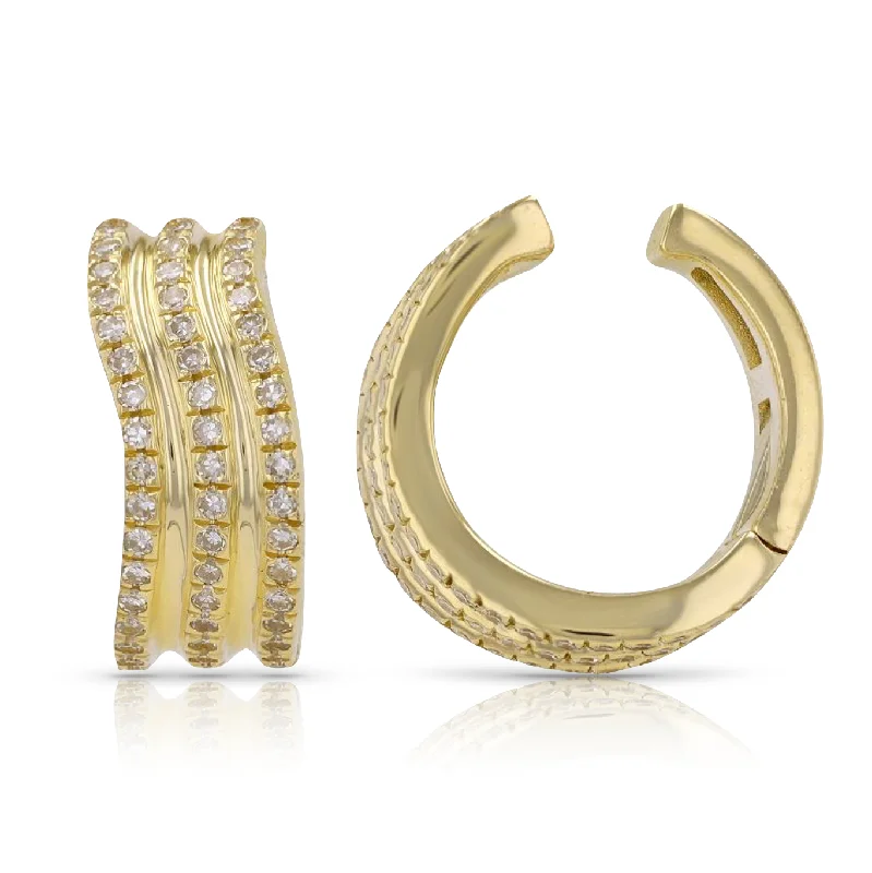 Get The Sparkle You Love At Prices You Adore Triple Wavy Diamond Ear Cuff
