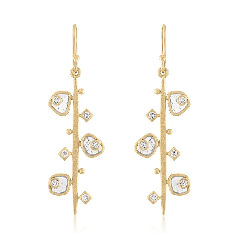 Special Offers On Handcrafted And Designer Jewelry TWILIGHT DIAMOND SLICE LINEAR EARRINGS