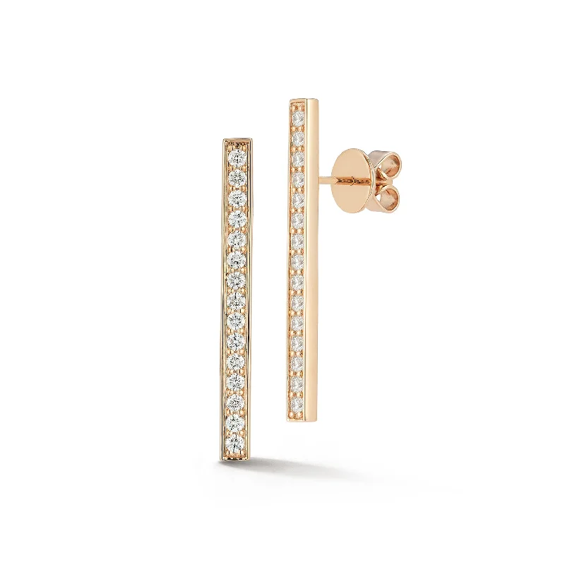 Unmissable Jewelry Sale – Shop Before It's Too Late WF CLASSIC 18K AND DIAMOND BAR EARRINGS
