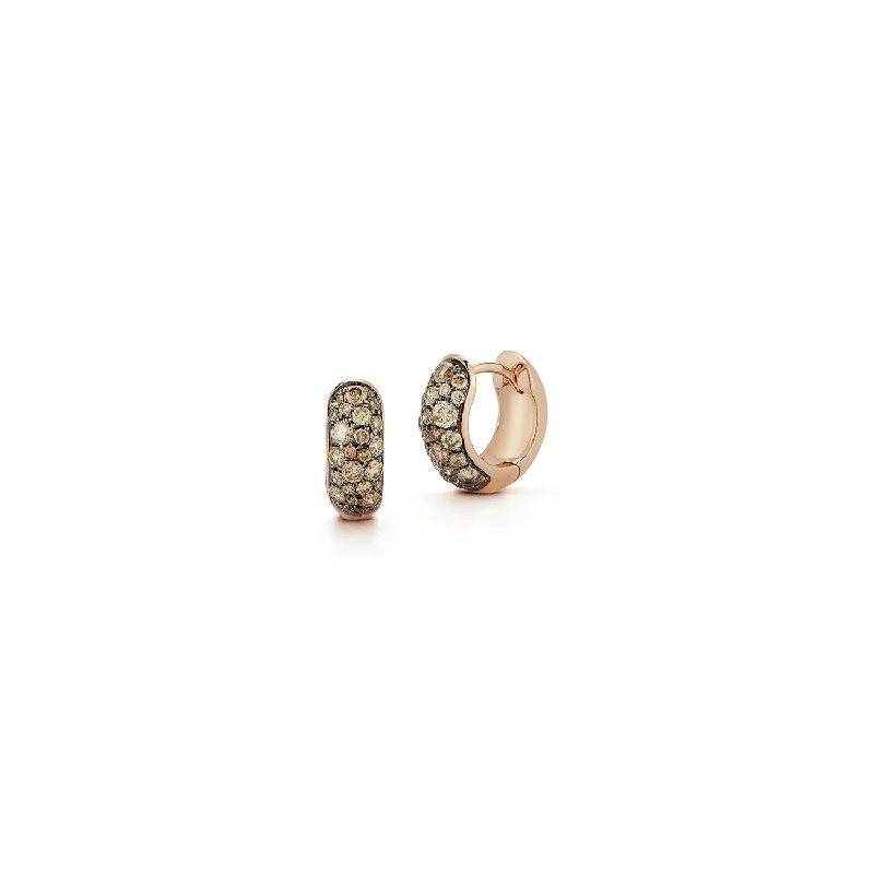 Grab Your Dream Jewelry At The Lowest Prices JULIAN 18K GOLD AND CHAMPAGNE DIAMOND HUGGIES Grab Your Dream Jewelry At The Lowest Prices JULIAN 18K GOLD AND CHAMPAGNE DIAMOND HUGGIES