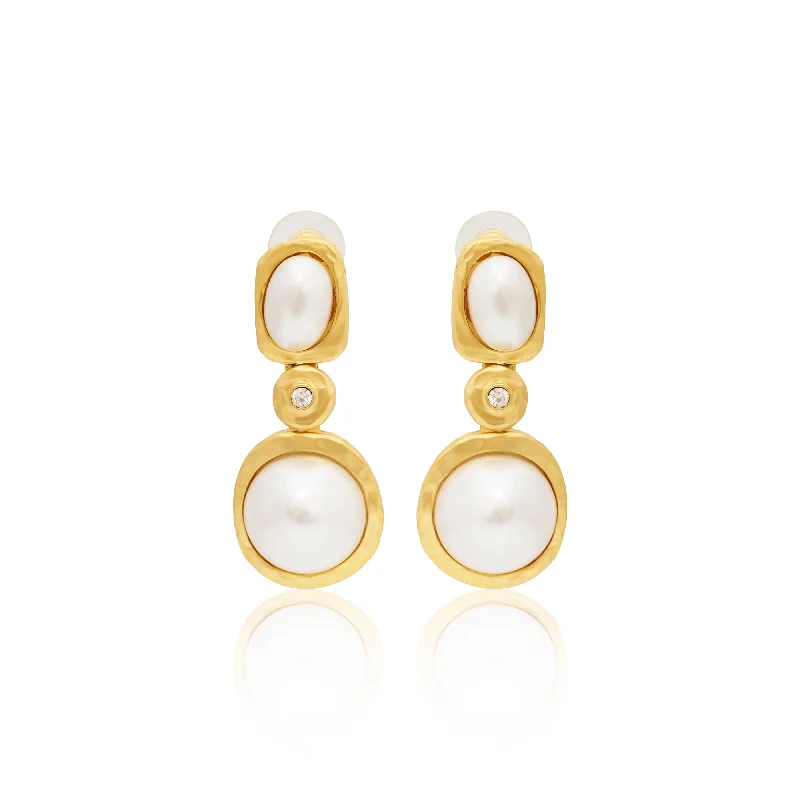 Handmade Pearl Jewelry For Timeless Elegance Pearl Center Drop Earrings