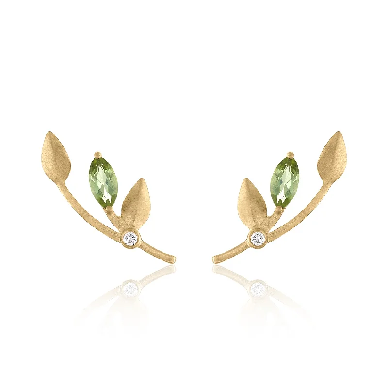 Modern Statement Jewelry For Bold Styling WISTERIA TOURMALINE EAR CLIMBERS