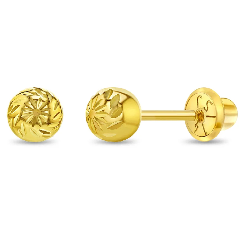 Best Jewelry Deals – Shop Premium Pieces At Great Prices 14k Gold Diamond Cut Ball Baby / Toddler / Kids Earrings Safety Screw Back Best Jewelry Deals – Shop Premium Pieces At Great Prices 14k Gold Diamond Cut Ball Baby / Toddler / Kids Earrings Safety Screw Back
