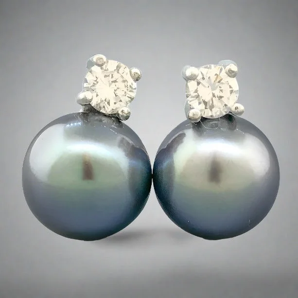 Personalized Jewelry Sale – Unique Pieces At Great Prices 14K W Gold 9mm Tahitian Pearl & 0.44cttw Diamond Earrings Personalized Jewelry Sale – Unique Pieces At Great Prices 14K W Gold 9mm Tahitian Pearl & 0.44cttw Diamond Earrings