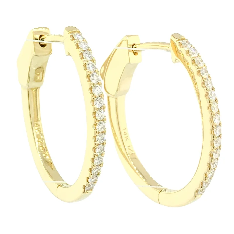 Elegant Jewelry, Exclusive Prices – Shop Now 14K Y Gold 0.38ctw Diamond Hoop Earrings Elegant Jewelry, Exclusive Prices – Shop Now 14K Y Gold 0.38ctw Diamond Hoop Earrings