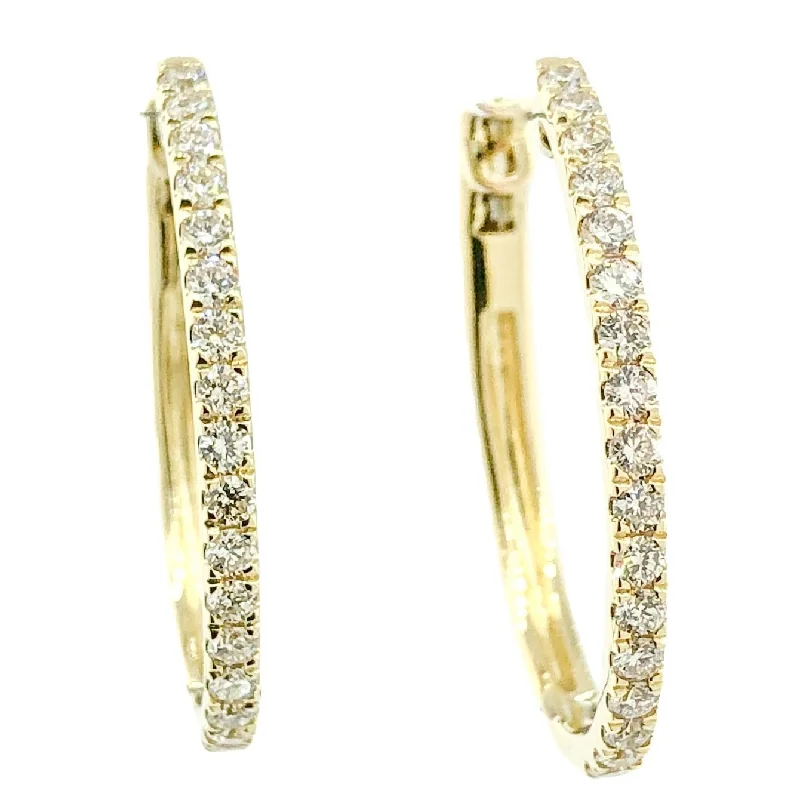 Unmissable Jewelry Sale – Shop Before It's Too Late 14K Y Gold 0.50ctw SI1/H-I Diamond Oval Hoops Unmissable Jewelry Sale – Shop Before It's Too Late 14K Y Gold 0.50ctw SI1/H-I Diamond Oval Hoops
