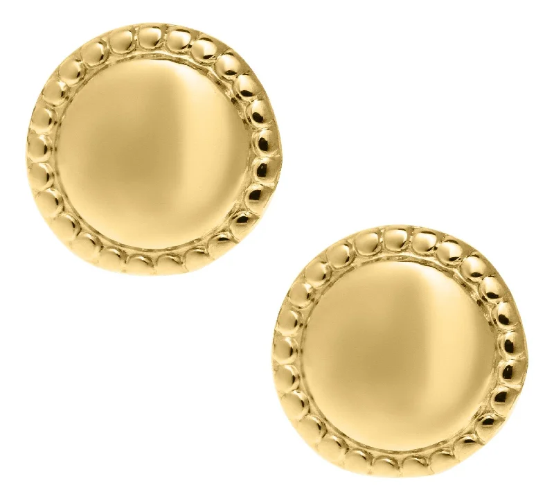 Exclusive Online Jewelry Sale – Don't Wait 14K Y Gold Disc Safety Baby Studs