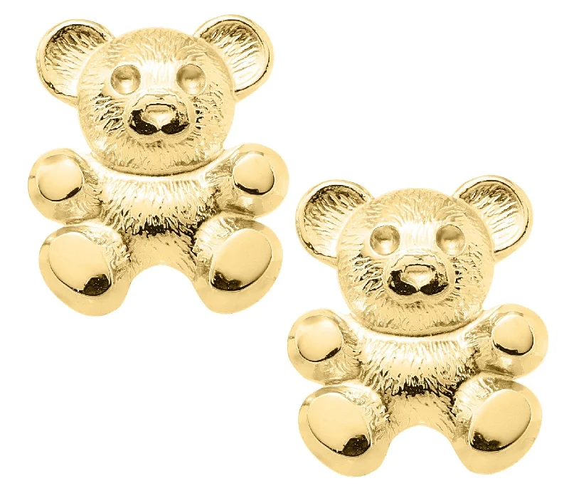 Don't Miss Out On Jaw-Dropping Jewelry Discounts 14K Y Gold Teddy Bear Baby Studs
