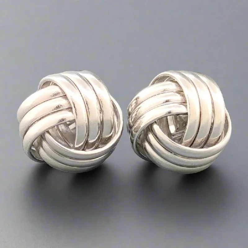 Flash Sale On Exquisite Jewelry – Don't Miss Out Sterling Silver 10mm Ribbed Knot Earrings Flash Sale On Exquisite Jewelry – Don't Miss Out Sterling Silver 10mm Ribbed Knot Earrings