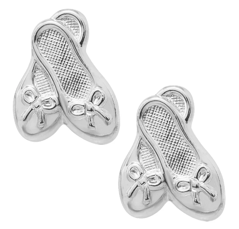 Shop High-Quality Jewelry At Jaw-Dropping Discounts Sterling Silver Ballet Slipper Baby Studs Shop High-Quality Jewelry At Jaw-Dropping Discounts Sterling Silver Ballet Slipper Baby Studs