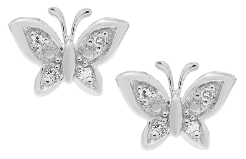 Unlock Unbeatable Jewelry Deals Before They’Re Gone Sterling Silver Butterfly Baby Studs with Diamond Unlock Unbeatable Jewelry Deals Before They’Re Gone Sterling Silver Butterfly Baby Studs with Diamond