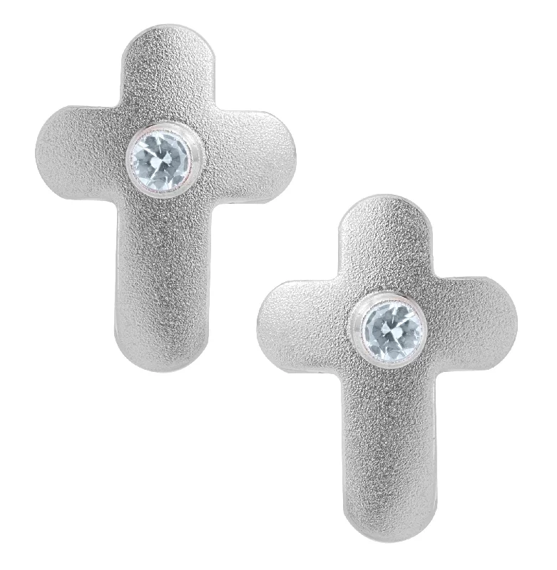 Timeless Elegance Now At Special Discounts Sterling Silver Cross Baby Studs with Diamond Timeless Elegance Now At Special Discounts Sterling Silver Cross Baby Studs with Diamond