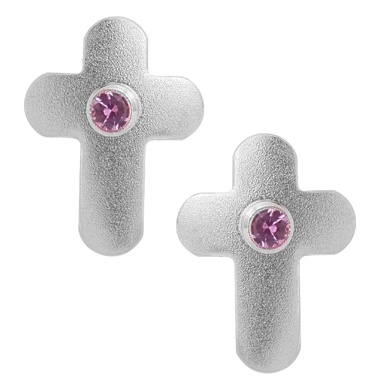 Best Jewelry Deals – Premium Quality At Exclusive Discounts Sterling Silver Cross with Pink Sapphire Baby Studs Best Jewelry Deals – Premium Quality At Exclusive Discounts Sterling Silver Cross with Pink Sapphire Baby Studs