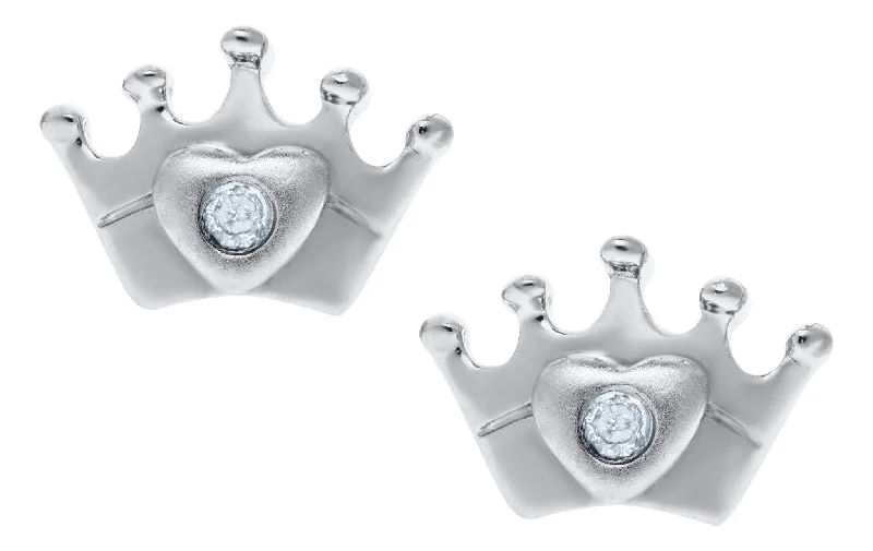 Discover Unique Jewelry With Special Limited-Time Offers Sterling Silver Crown Baby Studs with Diamond Discover Unique Jewelry With Special Limited-Time Offers Sterling Silver Crown Baby Studs with Diamond