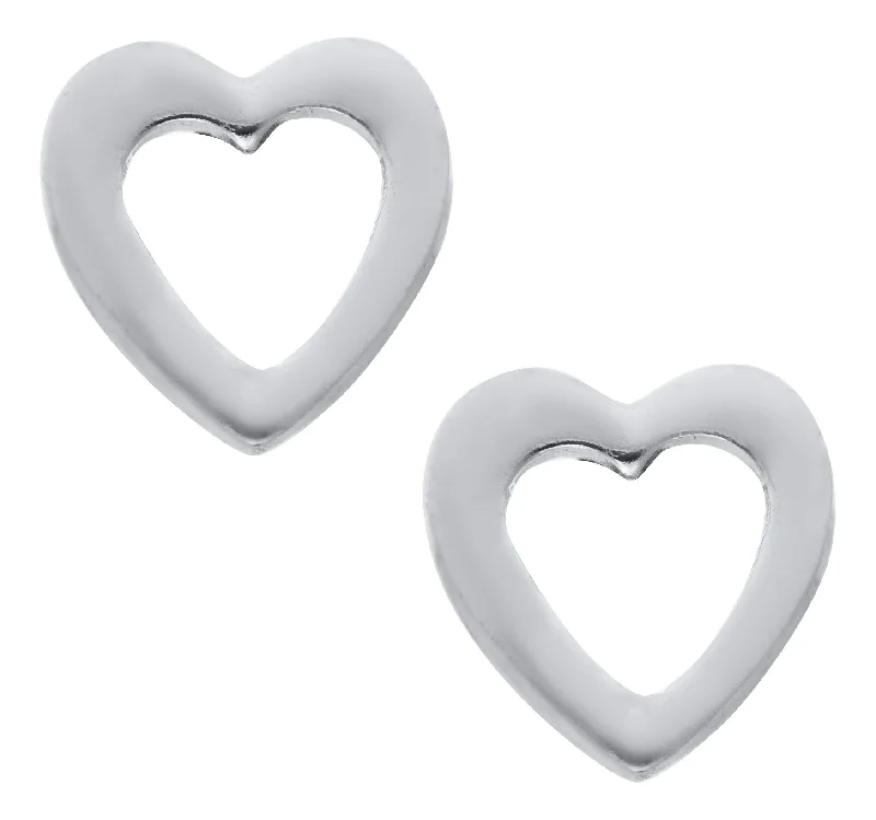 Personalized Jewelry At Special Discount Rates Sterling Silver Open Heart Baby Studs Personalized Jewelry At Special Discount Rates Sterling Silver Open Heart Baby Studs