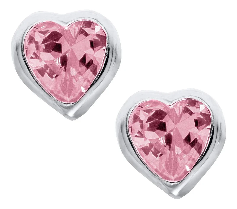 Exclusive Jewelry Discounts – Shop Now For Savings Sterling Silver Pink Cubic Zirconia Heart Baby Studs Exclusive Jewelry Discounts – Shop Now For Savings Sterling Silver Pink Cubic Zirconia Heart Baby Studs