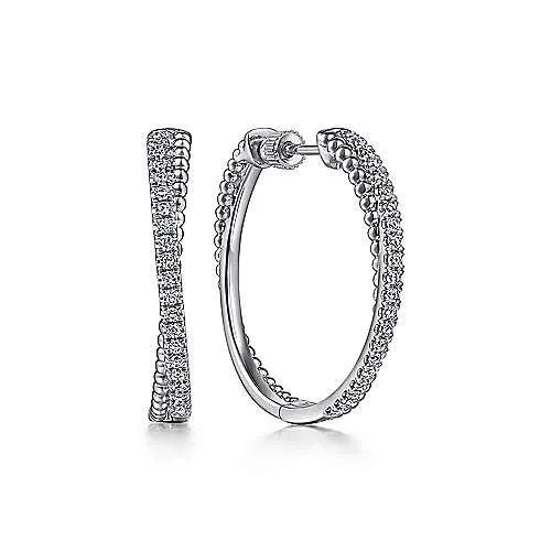Luxury Meets Affordability – Jewelry Sale Now Live SS White Sapphire 30mm Twisted Hoop Earrings 8.2grms Luxury Meets Affordability – Jewelry Sale Now Live SS White Sapphire 30mm Twisted Hoop Earrings 8.2grms